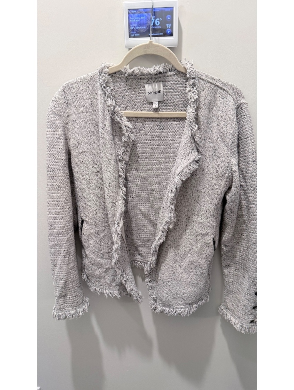 Nic & Joe Sweater Frayed Style Blazer